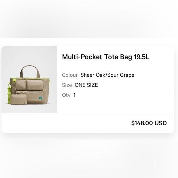LULULEMON MULTI POCKET TOTE - Picture 2 of 8